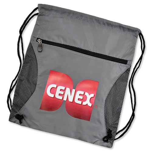 Cenex branded mesh pocket drawcord bag